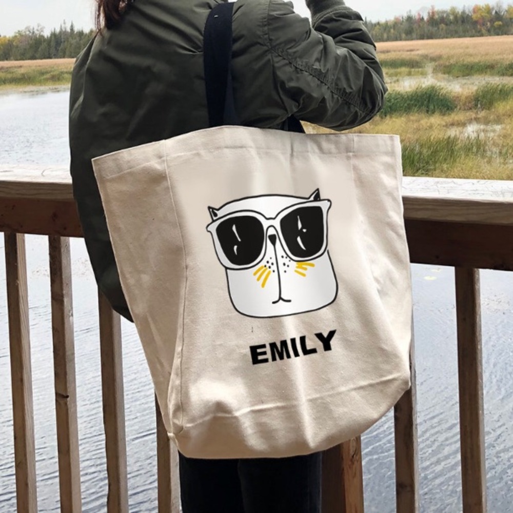 Personalized Cat Tote Bags - Picture 2 of 12